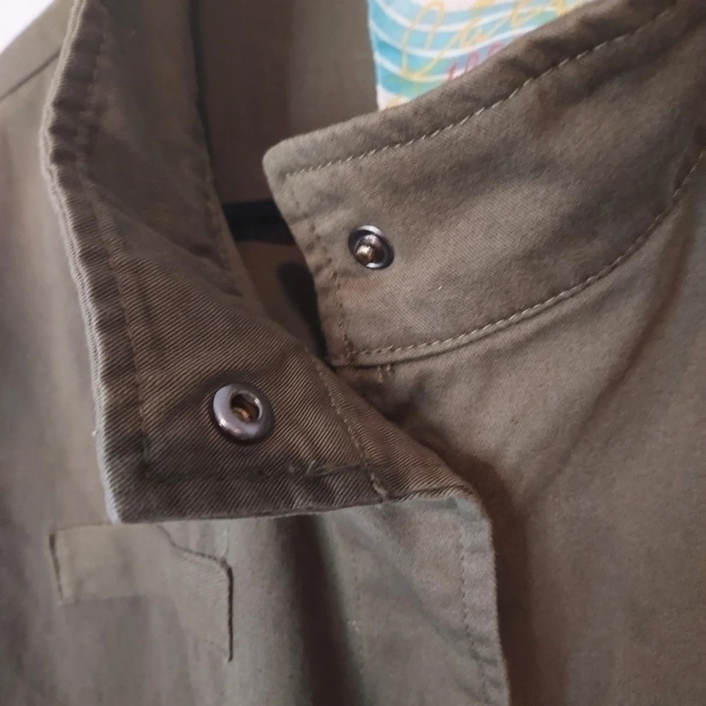 CALI 1850 Military Zara fatigue olive green oversize pearl detail jacket… - Picture 10 of 15